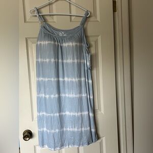 32 Degrees XL Womens Cool Flowy Bra Dress Tahoe Blue Tie Dye NWT
